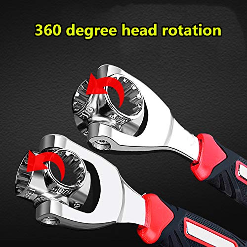 48-in-1 Tiger Wrench: 6-Point Universal Multi Socket With 360-Degree Rotating Head, Magnetic Spanner for Home and Car Repair